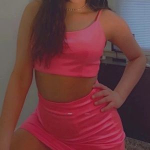 Two piece skirt and crop top set